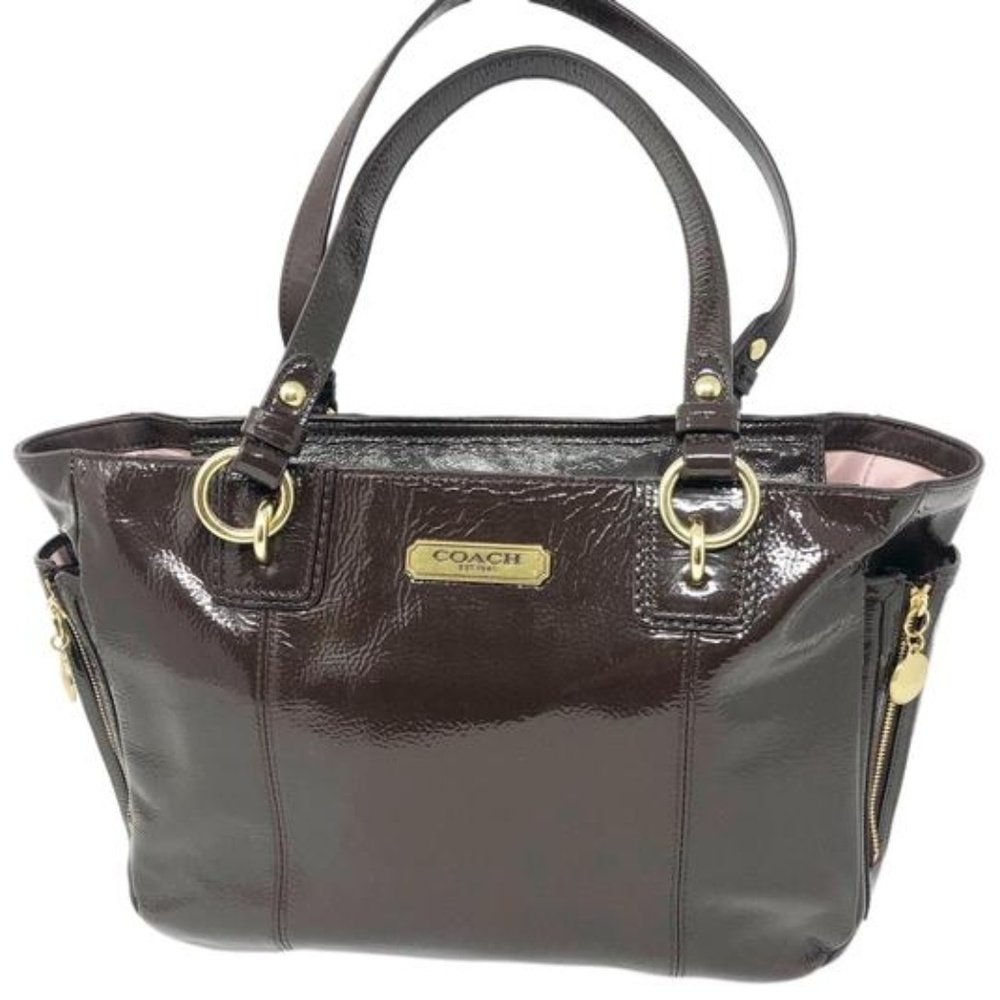Coach PATENT ZIPPER TOTE (COACH F20431)
